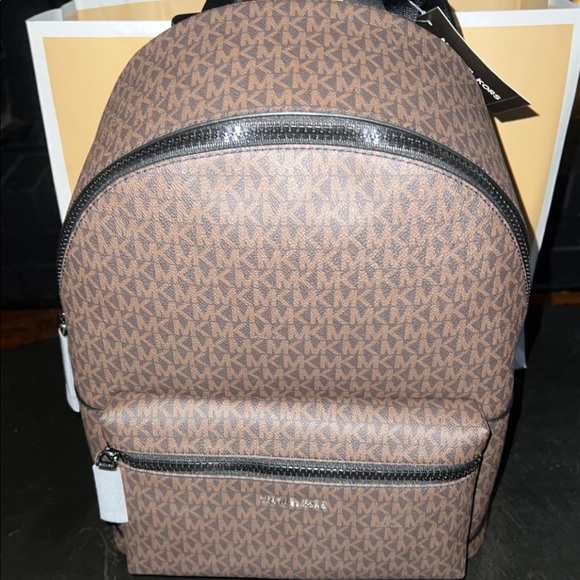 Mens Michael Kors Brown Stitched Backpack - Picture 1 of 5